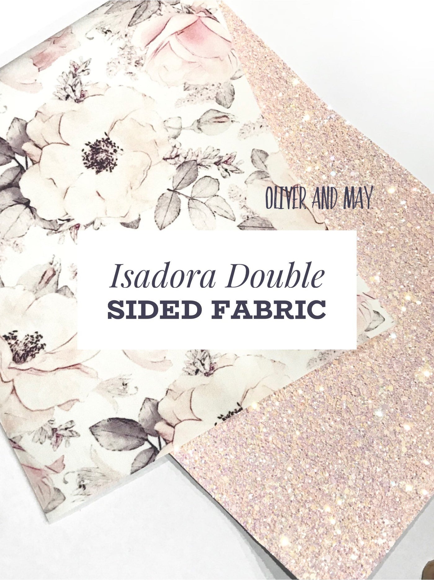 Isadora Floral Felt or Glitter Backed Fabric Sheets