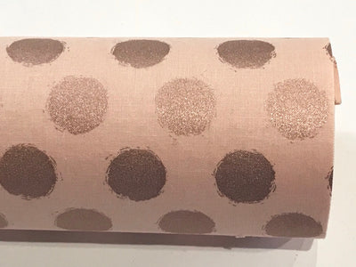 Blush Rose Gold Dots Double Sided Fabric Sheets - Blush Pink