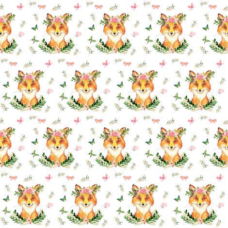 Woodland Fox Felt Backed Fabric Sheets