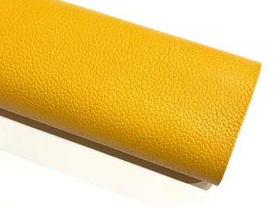 Bright Mustard Yellow Leatherette Sheet Thick 1.2mm
