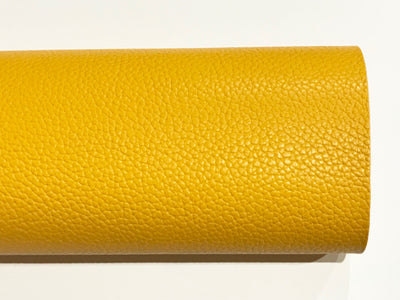 Bright Mustard Yellow Leatherette Sheet Thick 1.2mm