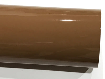 Chocolate Brown Patent Leather A4 Sheet Glossy Smooth PU Leatherette
