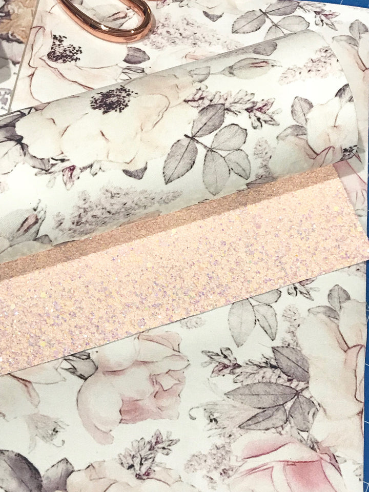 Feuilles de tissu en feutre floral ou à paillettes Isadora