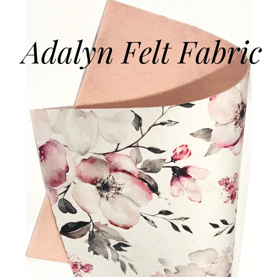 Adalyn Floral Felt Backed Fabric Sheets  - Made to Order