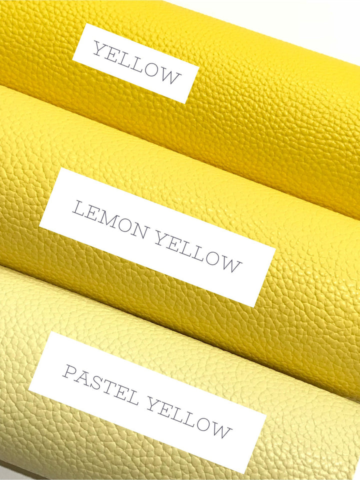 Similicuir jaune citron