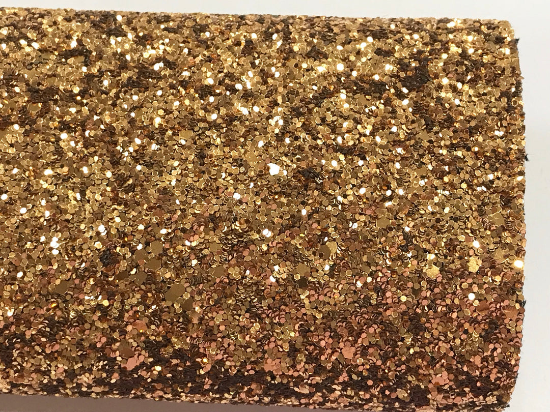Dark Gold Chunky Glitter Canvas
