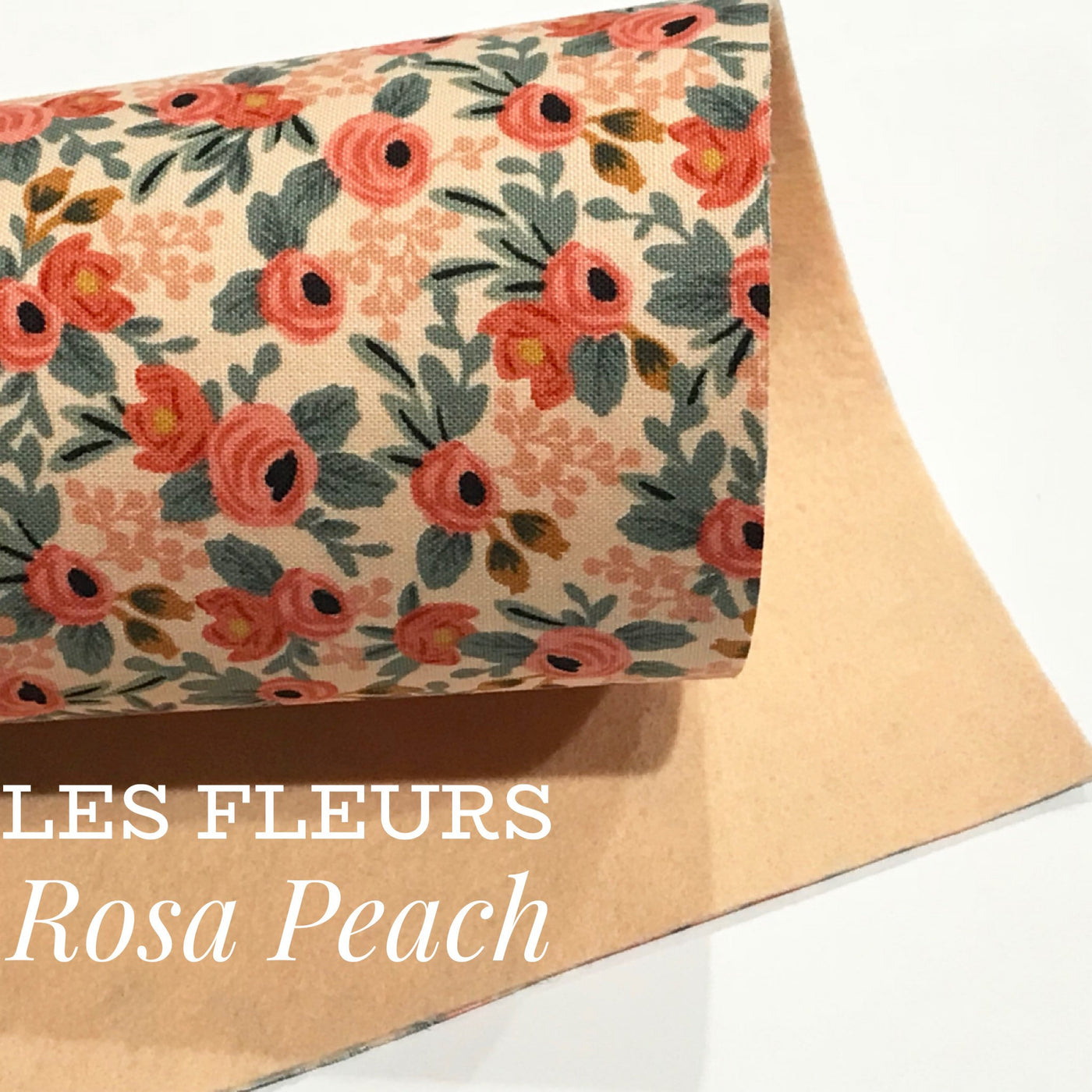Rosa Peach - Les Fleurs Double Sided Fabric Sheets