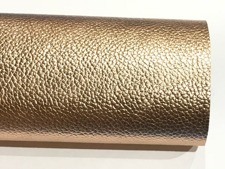 Rose Gold Metallic Leatherette 1.2mm Faux Leather Sheet