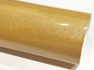 Gold Glitter Patent Leather A4 Sheet Mirror Smooth Glitter PU Leatherette