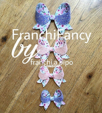 FranchiFancy Bow Plastic Trace and Cut Template - Choice of 4 Sizes - 2.5", 3", 3 3/4" & 4.5"