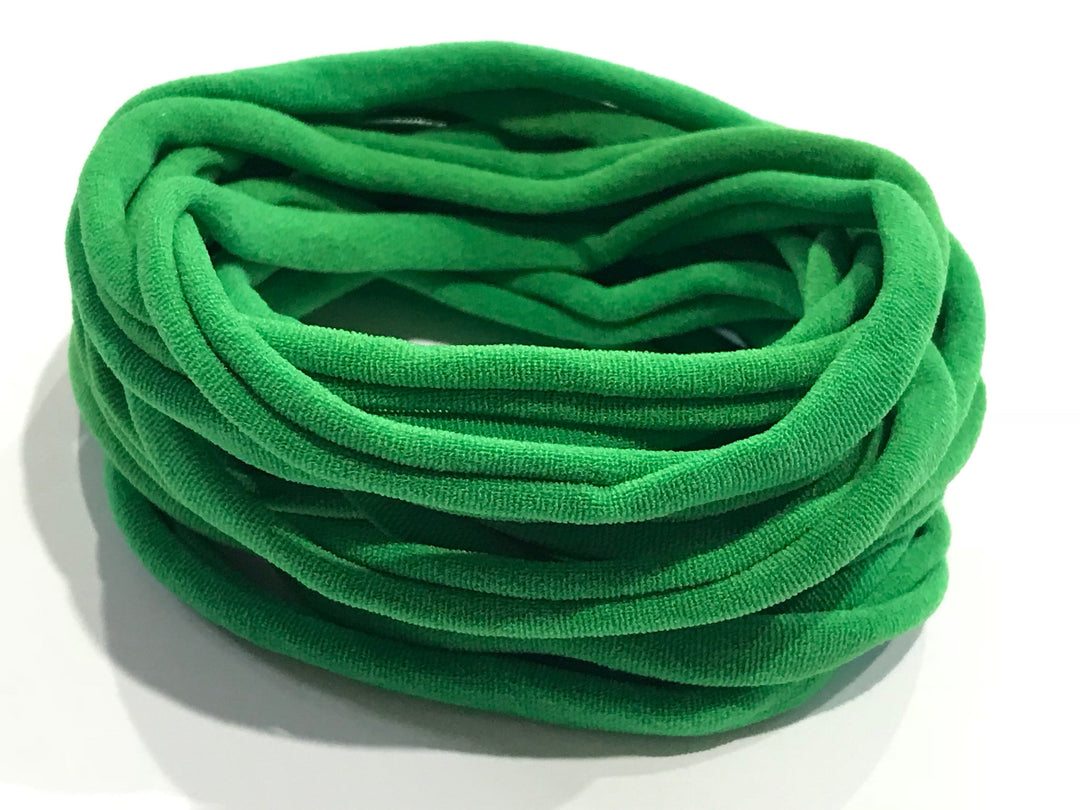 10 bandeaux en nylon vert bandeaux élastiques en nylon doux bandeaux pour bébé bandeaux pour nouveau-nés bandeaux en vrac en nylon bandeaux de Noël