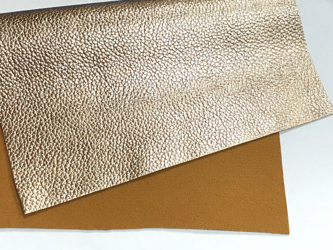 Rose Gold Metallic Leatherette 1.2mm Faux Leather Sheet