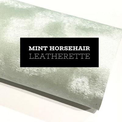 Pale Mint Horse Hair Textured Faux Leatherette