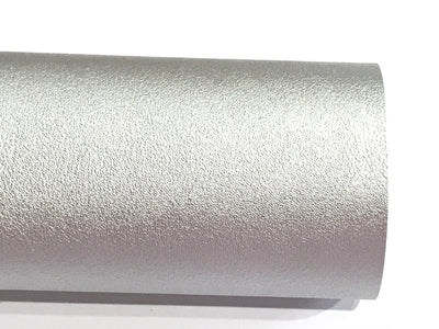 Smooth Silver Faux Leather 1.2mm fabric A4