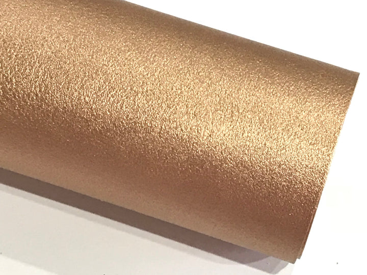 Pre order Smooth Thick Rose Gold Faux Leatherette Fabric