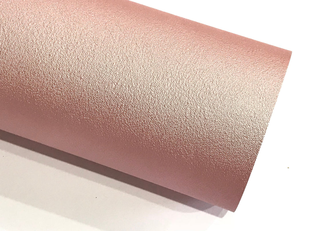 Smooth Rose Gold Pink Leatherette