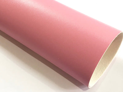Smooth Pink Faux Leatherette Sheet