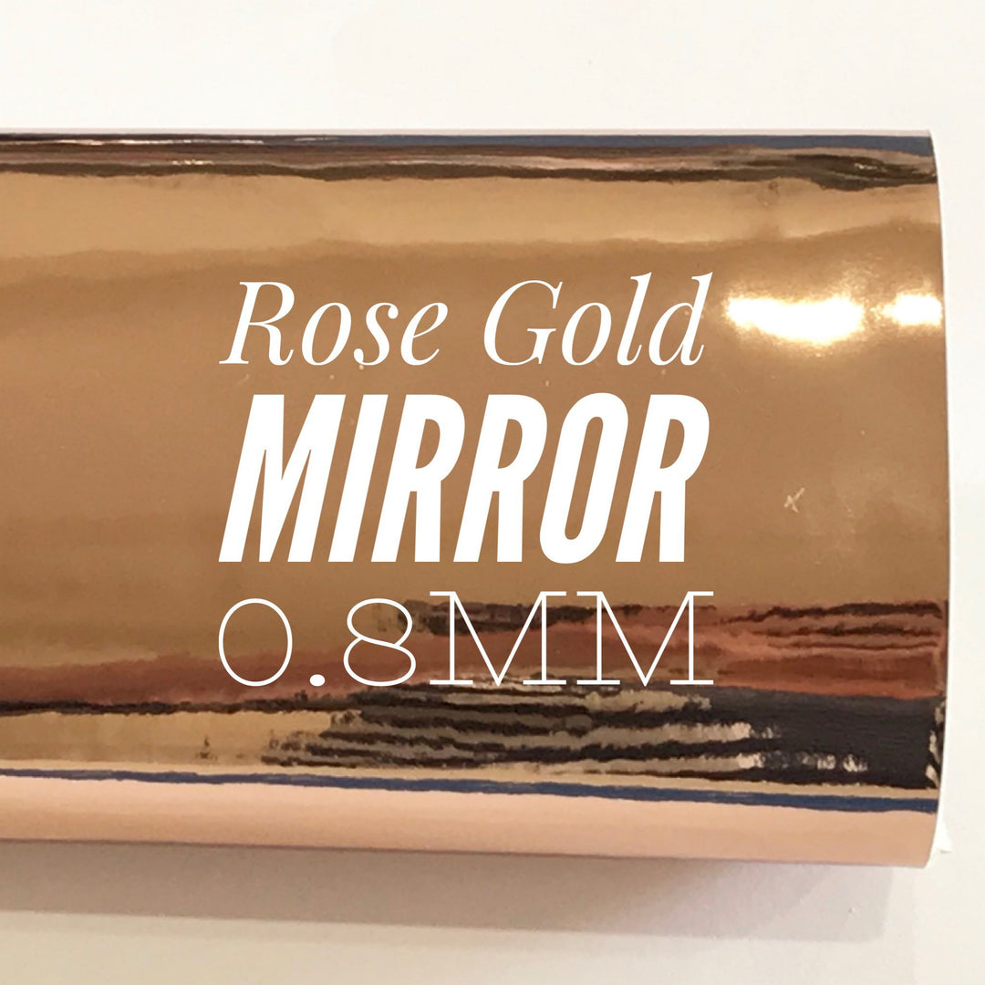Cuir brillant d'or de rose de miroir d'épaisseur du similicuir reflété par or rose 0.8mm