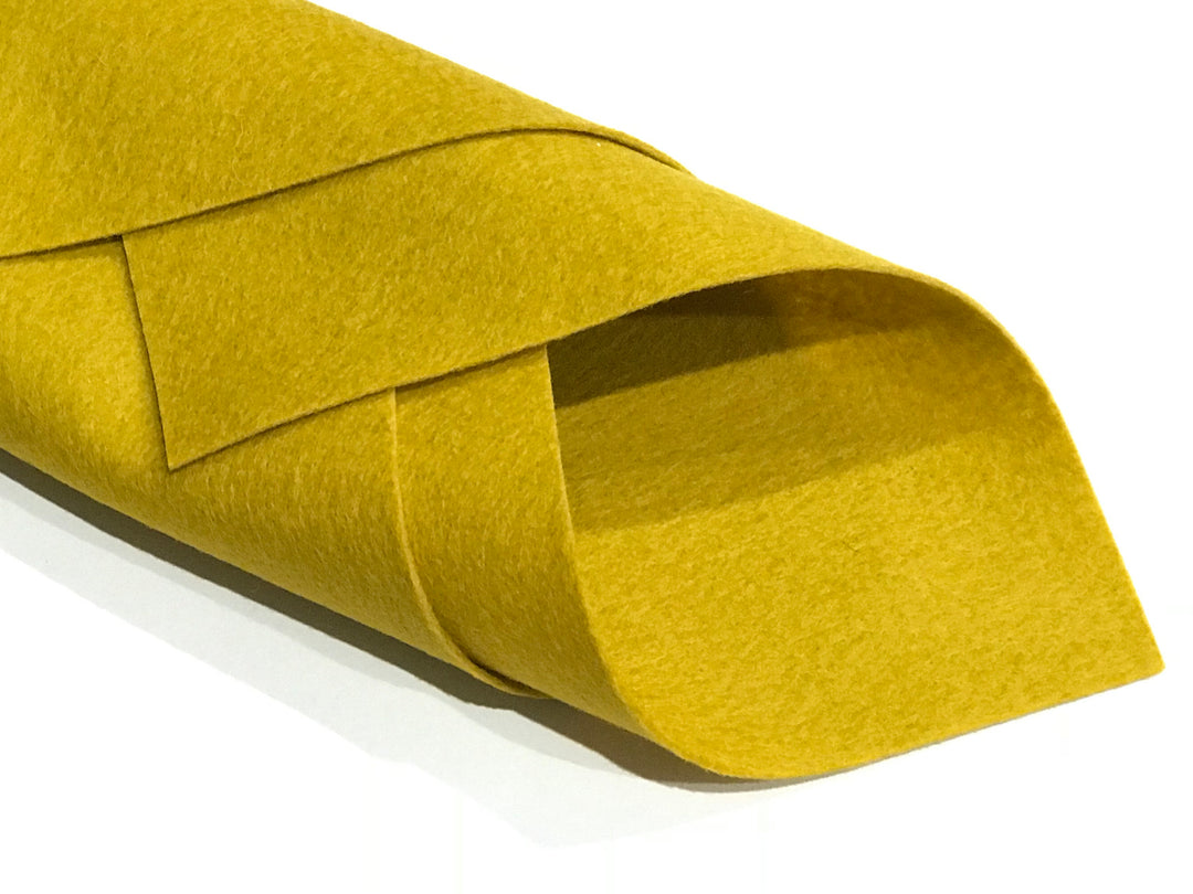 1mm Mustard Yellow Merino Wool Felt A4 Sheet - No. 12