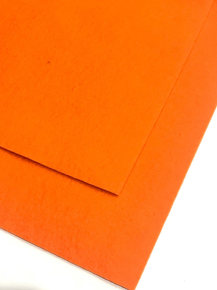 1mm Tangerine Merino Wool Felt 8 x 11" Sheet - No. 4