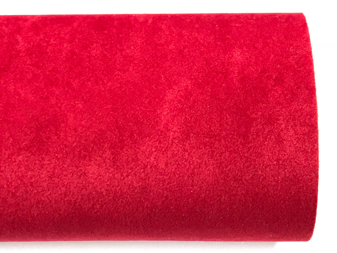 Tissu velours rouge épais 0,9 mm robuste pour nœuds