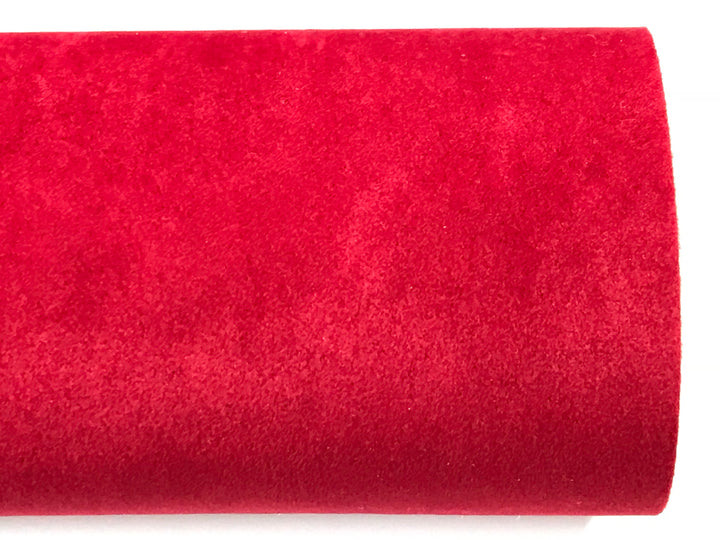 Tissu velours rouge épais 0,9 mm robuste pour nœuds