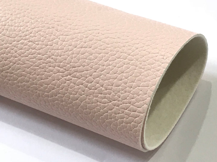 Baby Powder Pink Thick 1.2mm Litchi Print Leatherette
