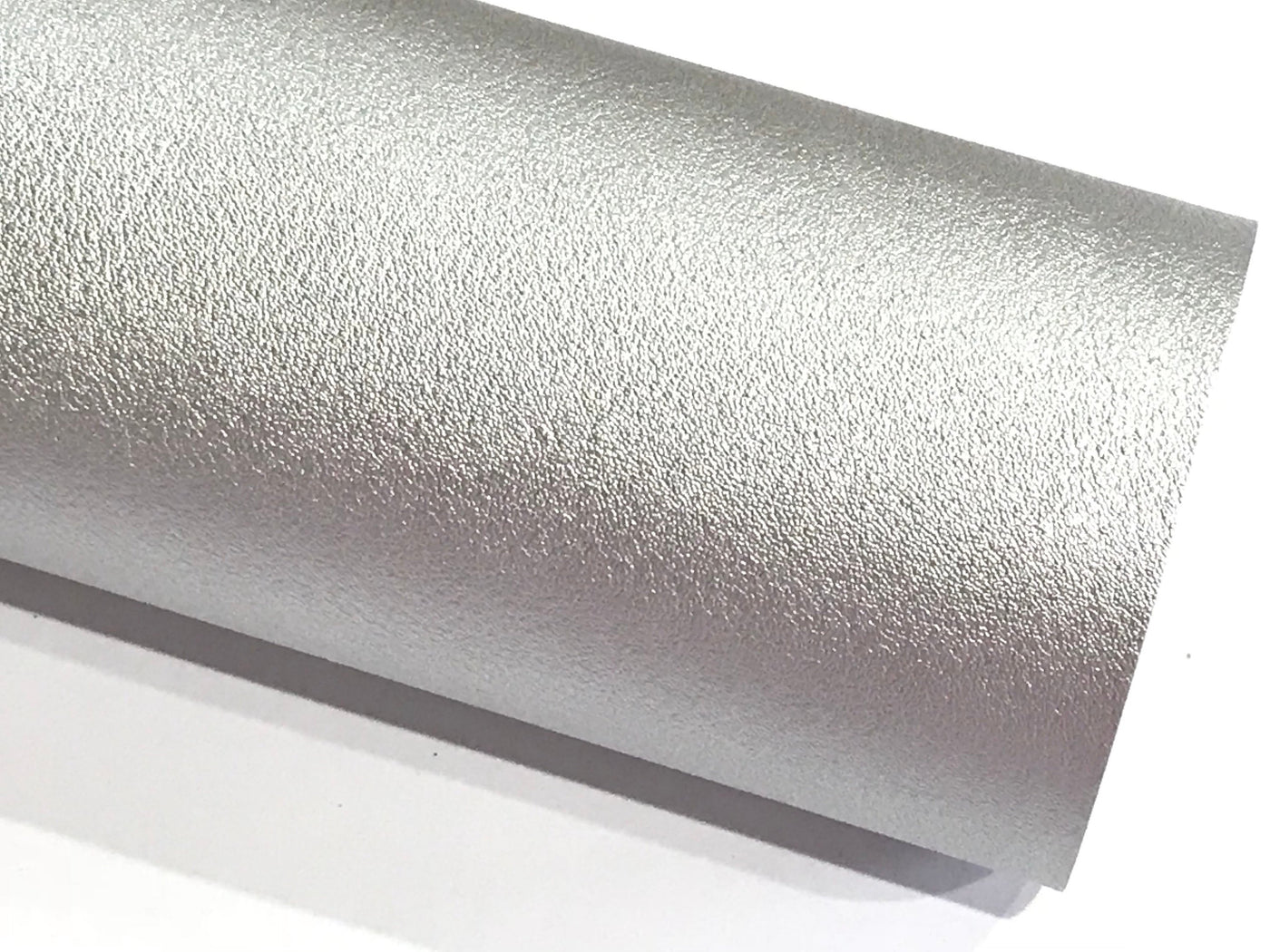 Smooth Silver Faux Leather 1.2mm fabric A4