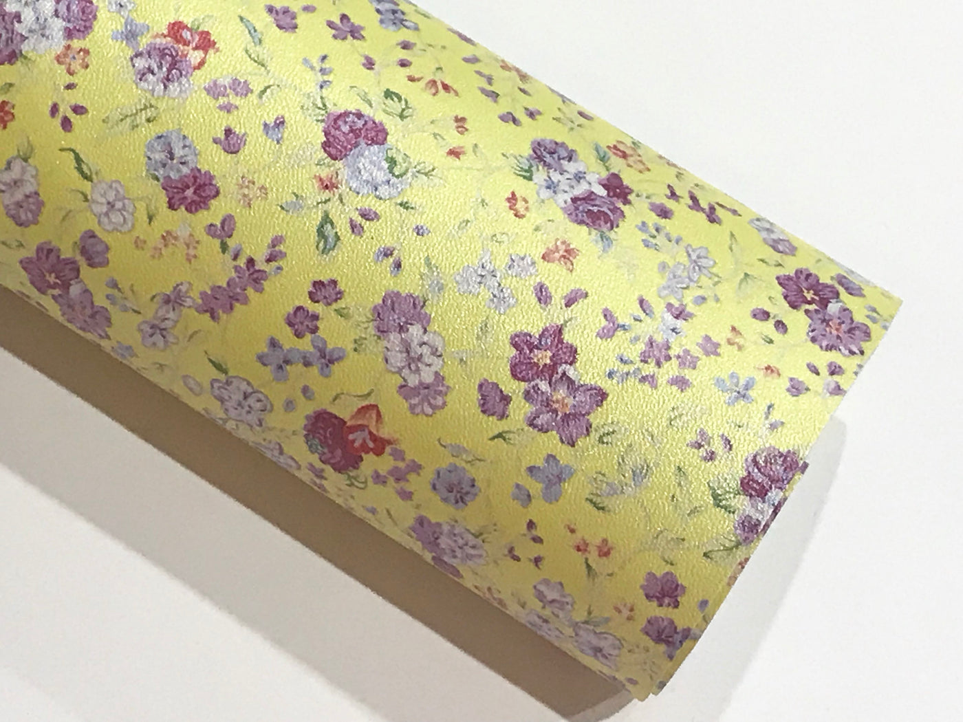 Yellow Floral Pearl Soft Leatherette Floral PU Leather A4 Sheet 210 x 297mm Floral Leather Bows Floral Leather Headbands
