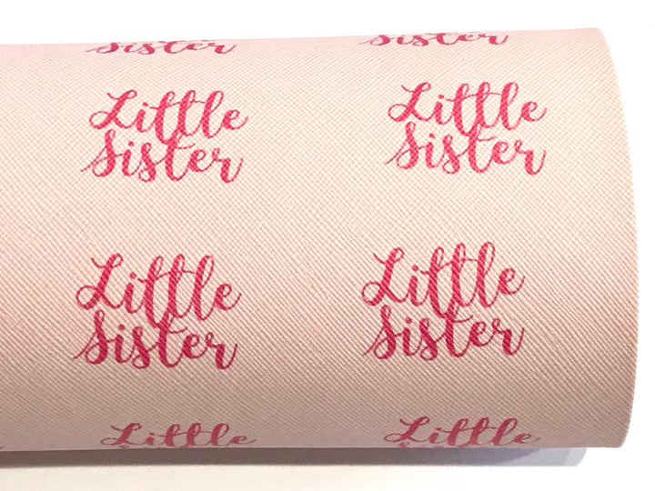 Feuilles de tissu en cuir PU Pink Little Sister A4