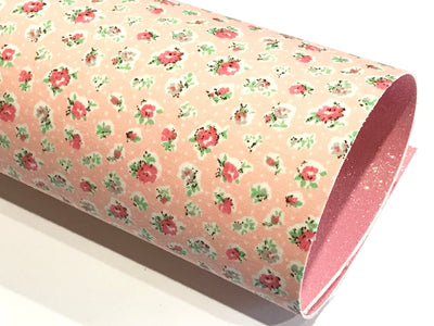 Pretty in Pink Floral Double Sided Felt Fabric A4