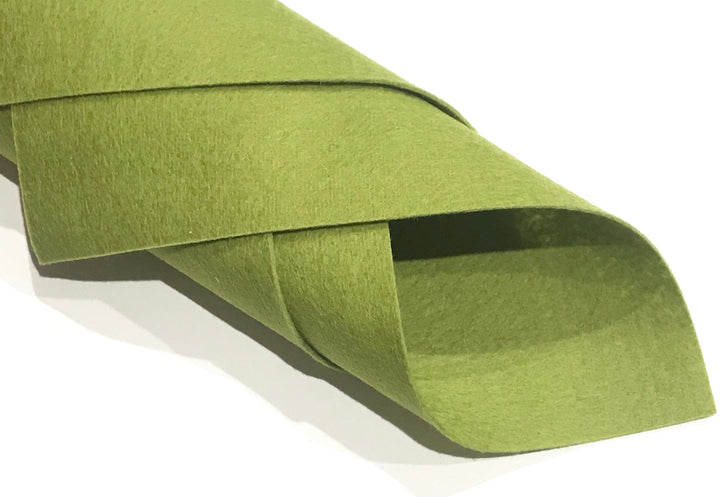 1mm Olive Green Merino Wool Felt 8 x 11" Sheet - No. 41