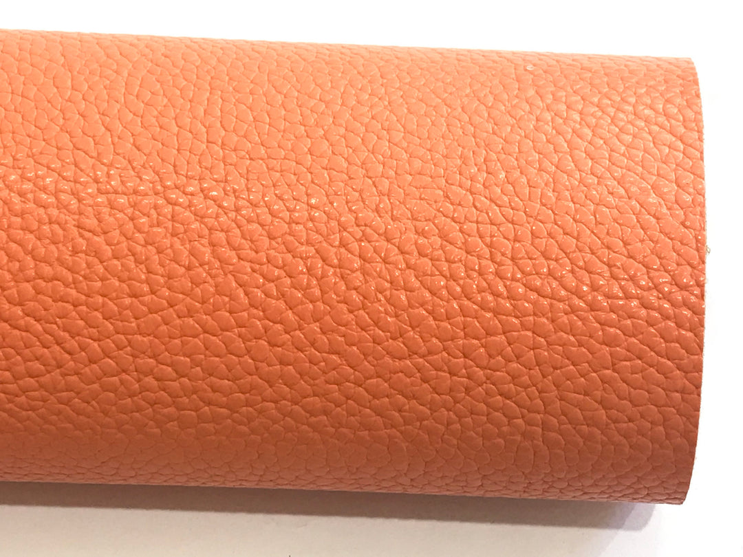 Papaya Pale Orange Faux Leather