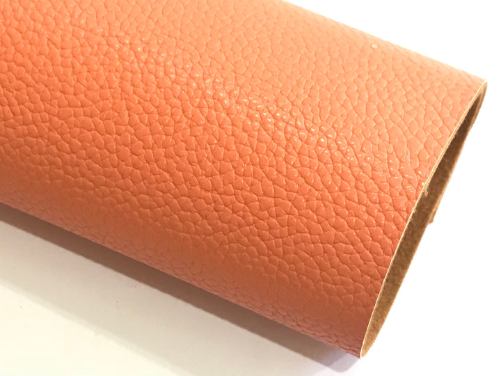 Papaya Pale Orange Faux Leather