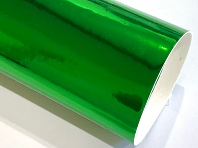 Green Mirrored Leatherette 0.7mm Squares