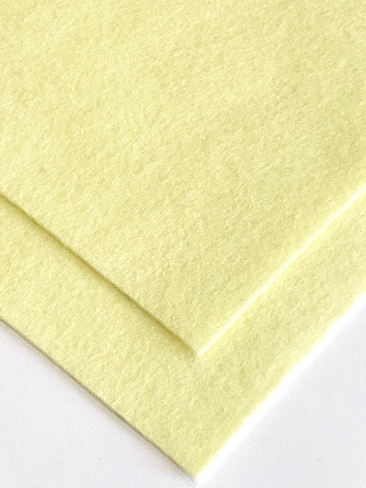 1mm Barely Yellow Merino Wool Felt A4 Sheet - No. 33b