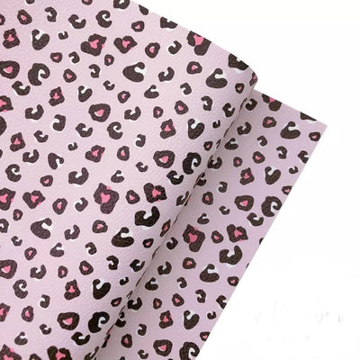 Pink Animal Print Faux Leatherette Sheet
