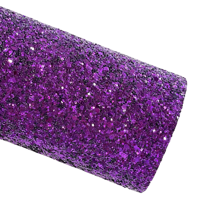 Purple Glitz Chunky Glitter Leather