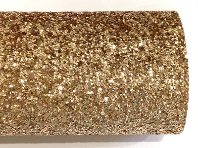 Rolled Yard Champagne Gold Chunky Glitter - 30cm x 137cm