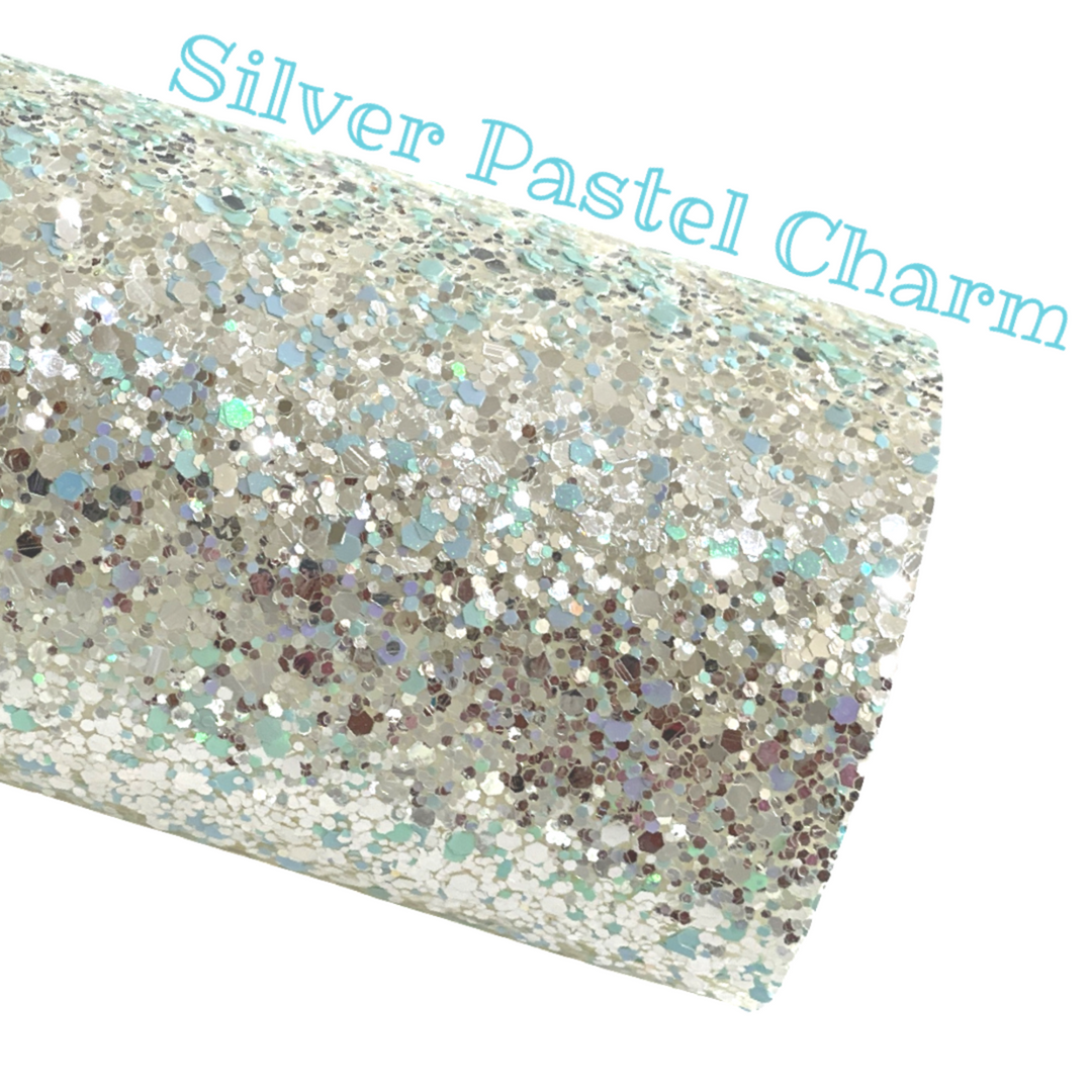 Pastel Charm Silver Chunky Glitter