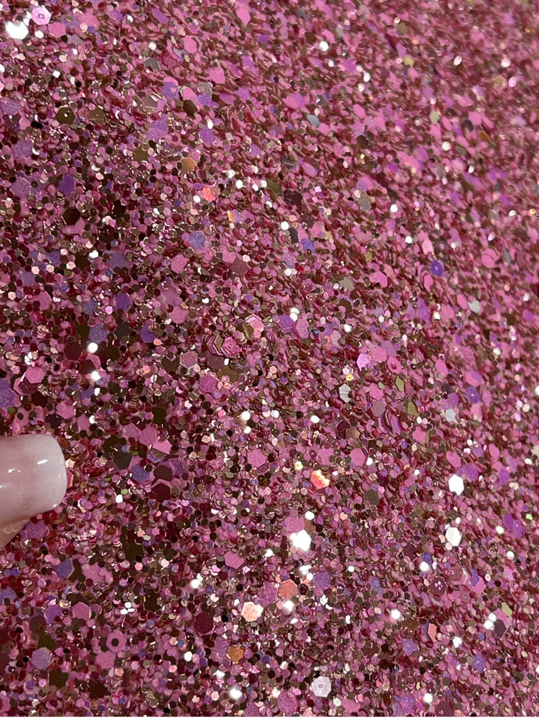 Madly Rose Pink Rose Gold Chunky Glitter