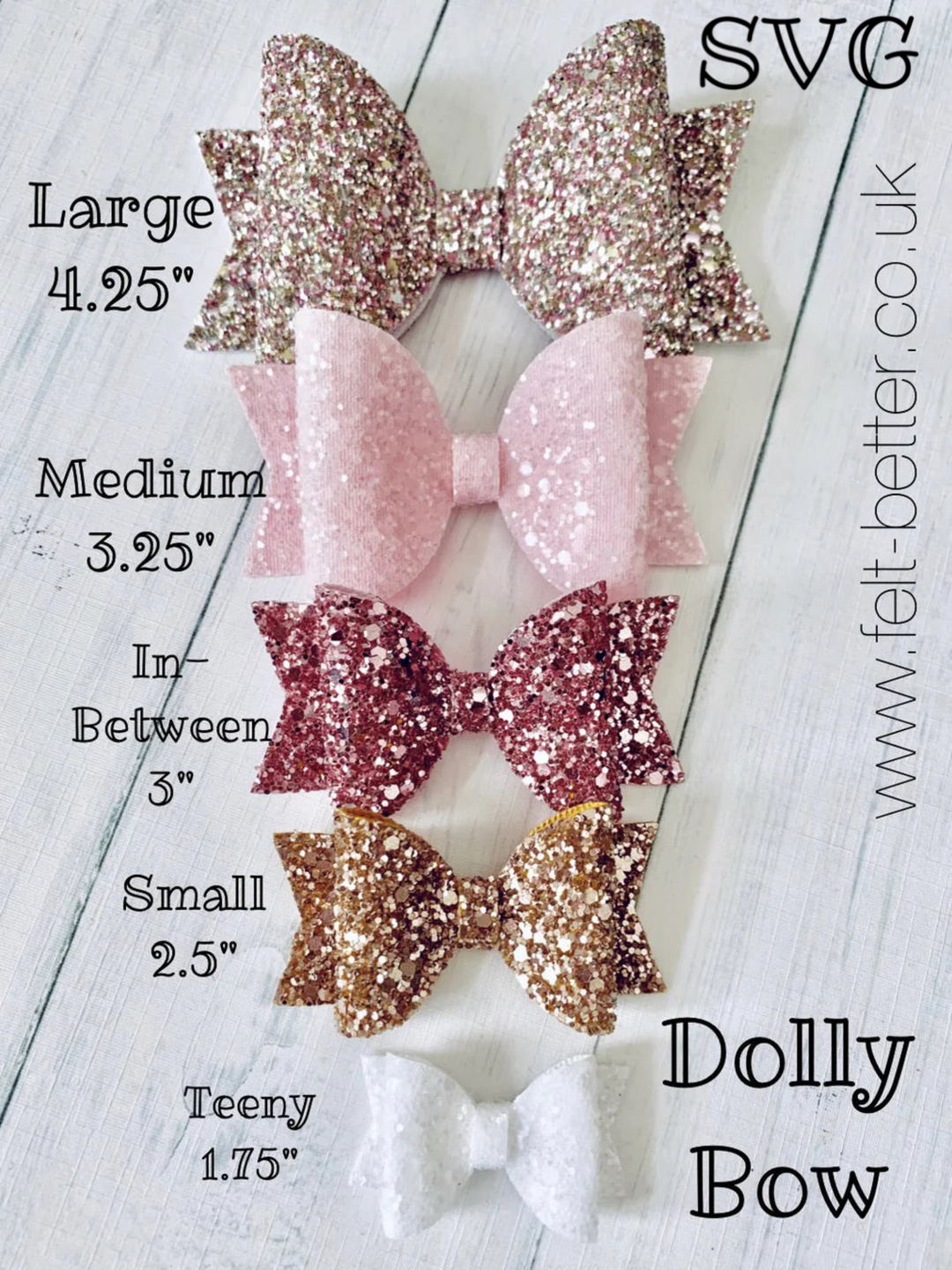 The Original Dolly Bow SVG - Individual Sizes - DIGITAL DOWNLOAD