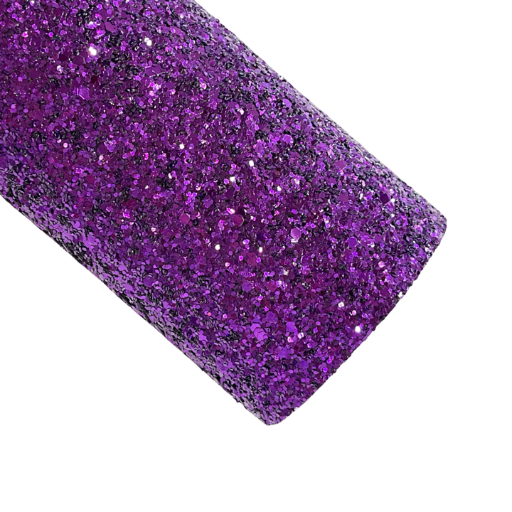 Purple Glitz Chunky Glitter Leather