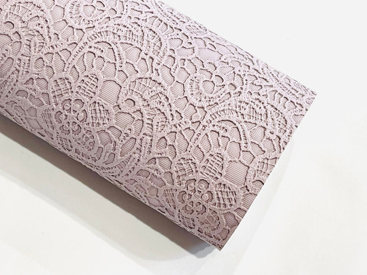 Thistle Floral Lace Embossed Faux Leatherette