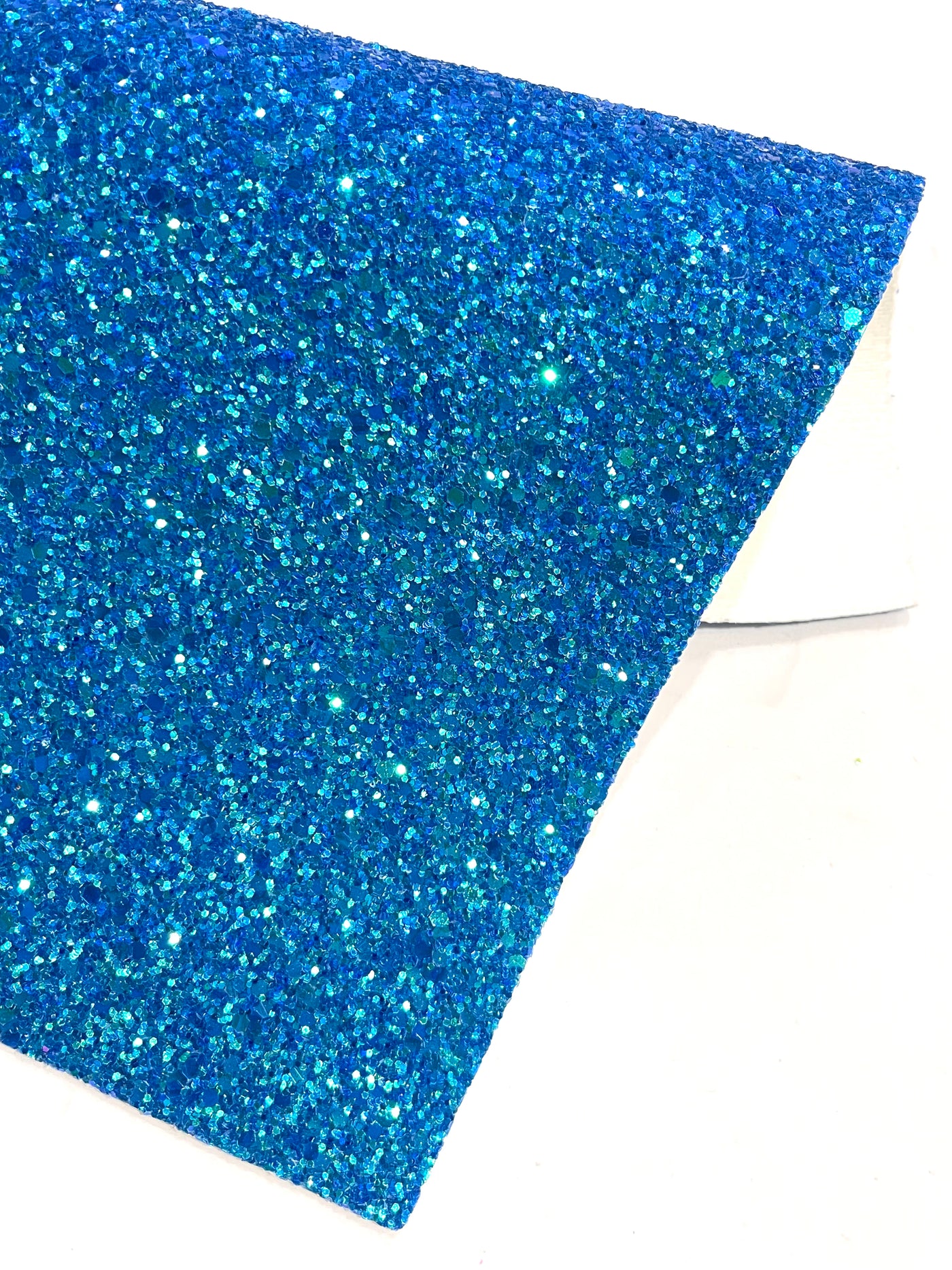 Azure Chunky Glitter Leather - Ultimate Neon Rainbow