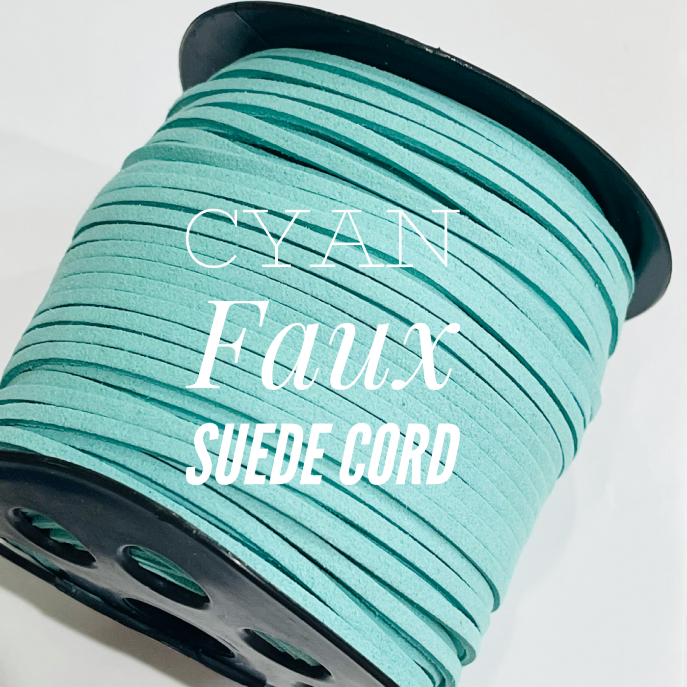 Cyan Faux Suede Cord - 5m -  Suede Cord