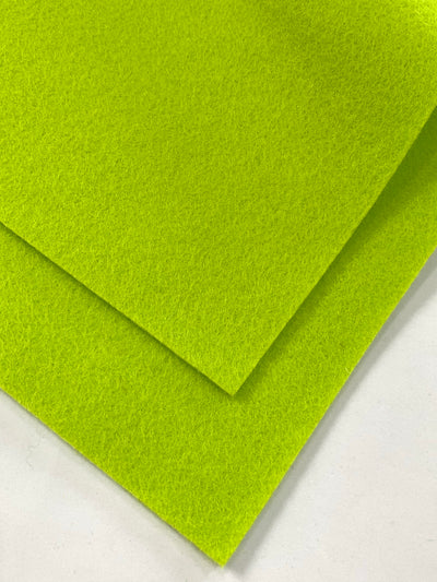 1mm Apple Lime Merino Wool Felt A4 Sheet - No. 42 - Pure Wool Felt - Australian Merino Wool