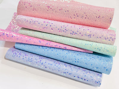 Pink Holographic Big Glitter Sparkle Chunky Glitter Leatherette