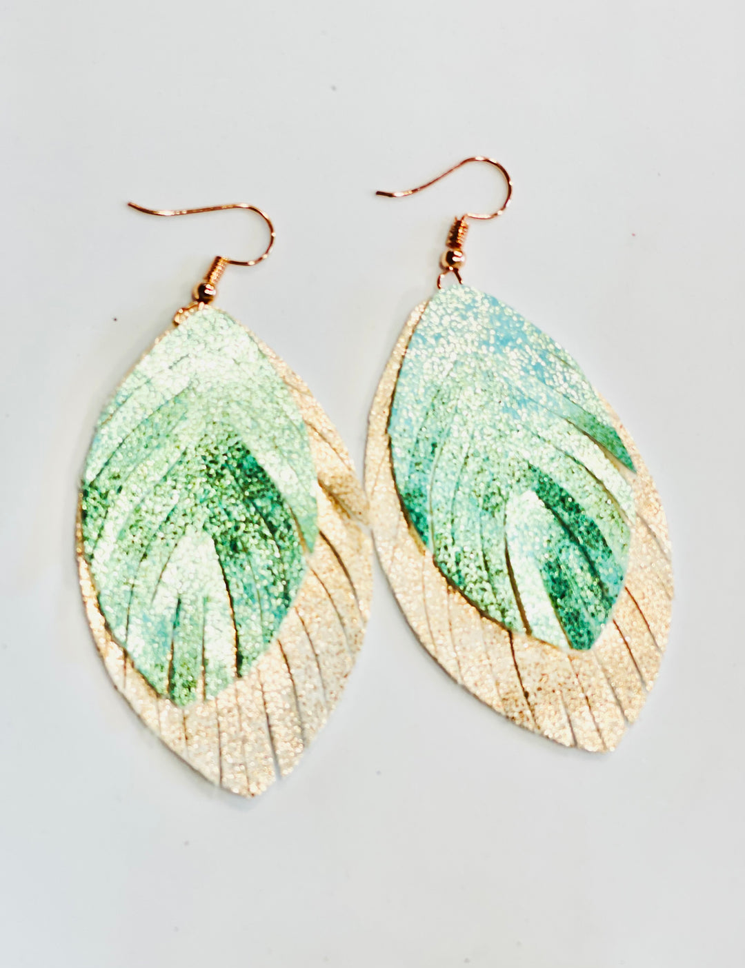 Triple Layered Fringed Feather Earrings or Pendant die