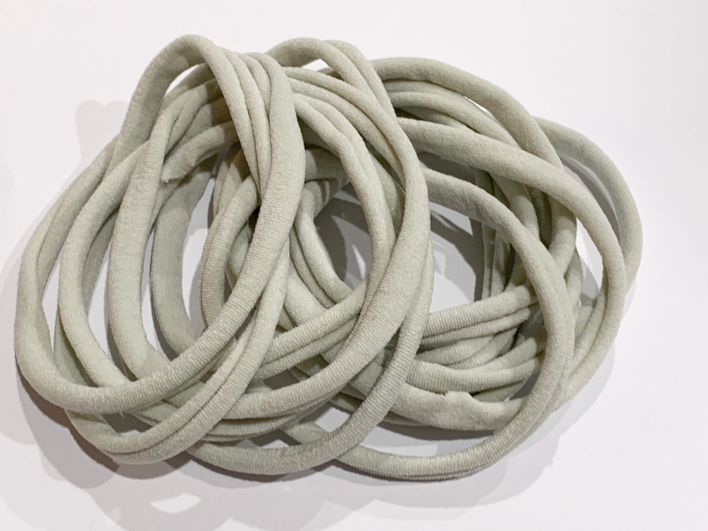 Thin Nylon Elastic Headbands | Pale Grey | 5-6 mm | 26cm